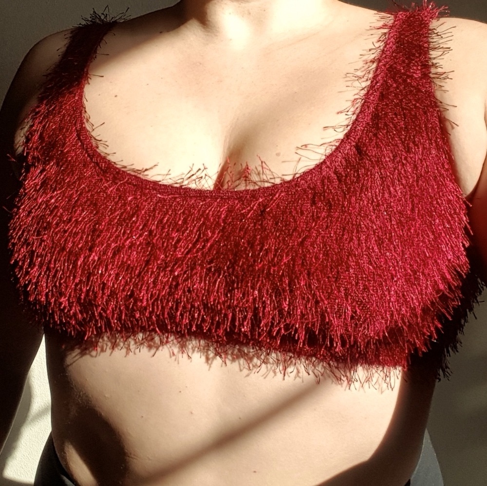 Fringe crop tank top NWT - Picture 2 of 2